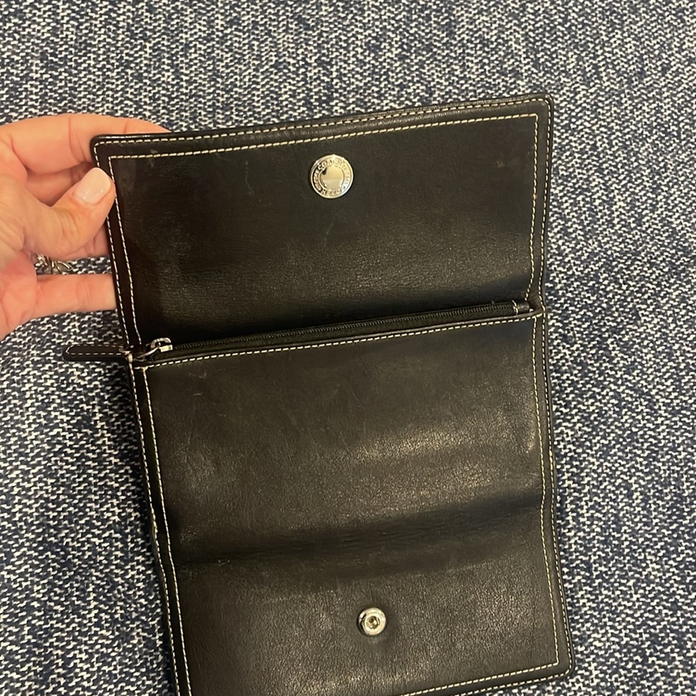 Coach Black Ladies Leather Wallet with Pink Trim EUC - Picture 7 of 12